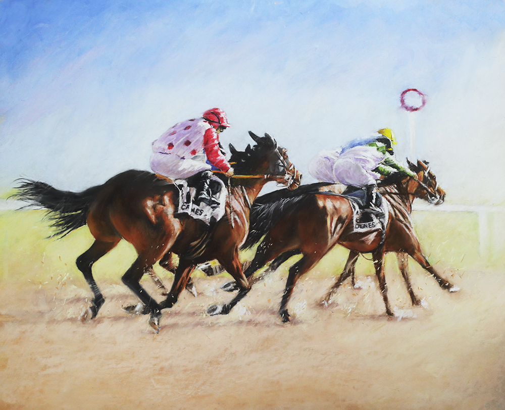 Racing At Cagnes 1 Print - Beaconsfield Gallery